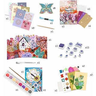 Djeco Kreativset Blumengarten Mehrfarbig
