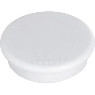 Franken Haftmagnet Magnete weiß, Kunststoff Ø 2,4 x 0,63 cm, 10 St.