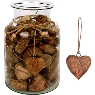 Holzvase Mit 50 Herzen Zur Dekoration