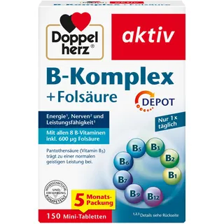 Doppelherz B-Komplex DEPOT mit Folsäure Tabletten 150 Mini-Tabletten