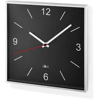 ZACK 60052 "SILLAR" Wanduhr, Edelstahl matt, 26.0 x 26.0 x 4.1 cm
