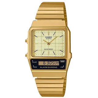 Casio Vintage Edgy Analog Digital Edelstahl 32 mm AQ-800EG-9AEF