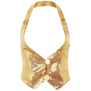 Lpitoy Glitzernde Paillettenweste, Damen-Neckholder-, Funkelndes V-Ausschnitt-Wickeltop, Geraffter Rücken, Ärmelloses Crop-, Party- Und Clubmode