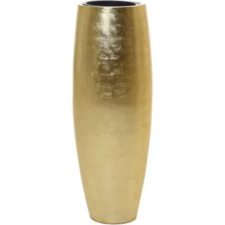Vivanno Bodenvase Magnum Gold Blatt-Optik Hochglanz - 100x29