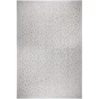 Teppich FLAIR RUGS "Salerno" Teppiche Gr. B/L: 160 cm x 230 cm, 4 mm, 1 St., silberfarben Esszimmerteppiche Argento Geometrischer Innen- und Außenteppich