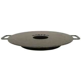 BonFeu Plancha Feuerplatte Ø44cm - 6mm Dick - Grillplatte Rund - Grillplatte für Feuertonne - Feuerplattengrill - Plancha für Feuerschale - Hochwertiger Stahl