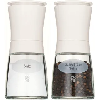 WMF Gewürzmühlen-Set 2-teilig Trend, Pfeffermühle + Salzmühle, Weiss