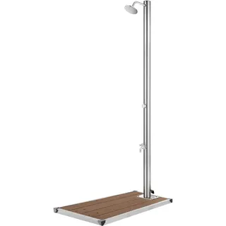 vidaXL Gartendusche mit Brauner Bodenplatte 220 cm 3070788