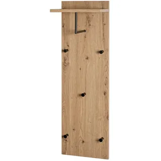 Haku-Möbel Wandgarderobe Parma 30 x 100 cm Eiche