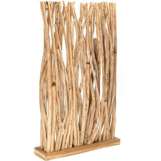 RAUMTEILER Tekea | Teakholz, 130x80 cm, Hellbraun | Äste Paravent, Wurzelholz Trennwand, Holz Sichtschutz, Treibholz Raumtrenner, Dekoobjekt