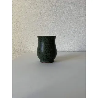 Töpferei Annett Fischer Becher bauchig handgetöpfert Höhe 9 cm (Grün)