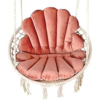 Love Gifts® Hängesessel ohne Gestell, Hängesessel Indoor mit Zwei Kissen optimal für den für Innenbereich wie Wohnzimmer & Kinderzimmer geeignet - Rosa
