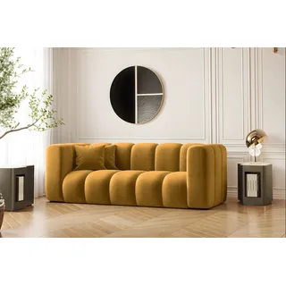 Kaiser Möbel Sofa Couch, Zweisitzer-Sofa Grand Modular Stoff Haga und Salvador, Bequem, modular, viele Farben gelb