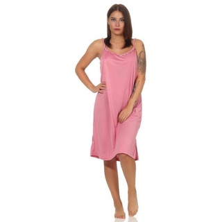 EloModa Nachthemd Damen Sleepshirt Nachthemd Nachtwäsche Sommer ohne Ärmel; (1-tlg) rosa L
