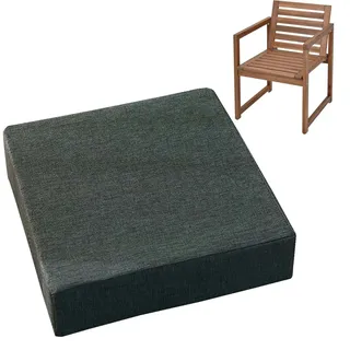 AQIGR Stuhlkissen 40x40 45x45 50x50 35x35 Grau/Blau/Beige Gartenstuhl Sitzkissen mit Reißverschluss Waschbar Weiches Esszimmerstuhlkissen(Dark Gray,30x30cmx3cm Thick)
