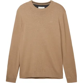 Tom Tailor 1038426 Basic Knit Pullover Hazel Brown Melange L