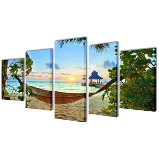 vidaXL Bilder Dekoration Set Hängematte 200 x 100 cm