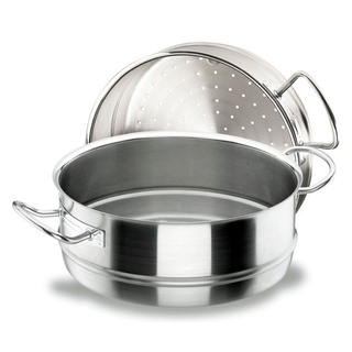 Lacor 50432 – Chef Classic Dampfkasserolle 32 cm. Thermodiffusorboden, kompatibel mit Induktionsherd