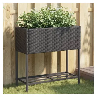 vidaXL Hochbeete mit Ablage 70 x 28 x 70 cm Schwarz