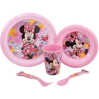 STOR 2er Set Edelstahl Strohhalme Minnie Maus mit 3D-Detail - fur Kalte und Heisse Getranke