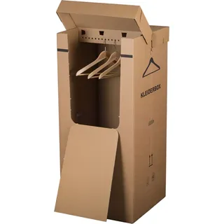 3x Kleiderbox - komplett aus Wellpappe | Umzugskarton Kartonschrank Kleiderschrank