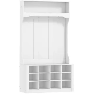 Okmyhome Garderobe, Weiß, Holzwerkstoff, Rechteckig, 35x172.2x100 cm, Garderobe, Garderoben-Set & Garderoben-Serien, Garderoben-Sets