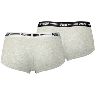 PUMA Damen Mini Shorts - Iconic, Soft Cotton Modal Stretch, Vorteilspack Grau XL 8er Pack (4x2P)