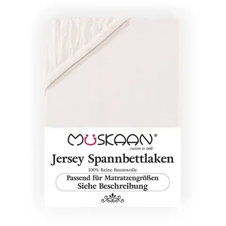 Müskaan Bettlaken Baumwolle-Jersey 180 x 200 - 200 x 220 cm beige