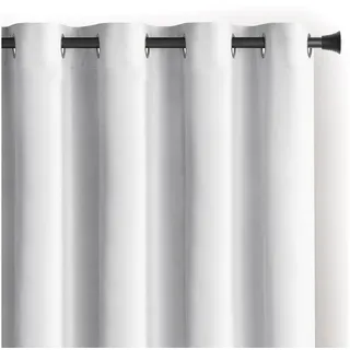 AmeliaHome RESTILO Set Vorhang Ösen 140 x 270 cm Weiß 1 St