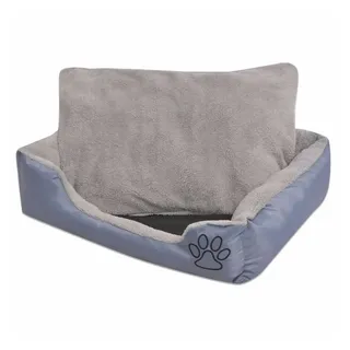 vidaXL Hundekorb mit gepolstertem Kissen S 45 x 45 cm grau
