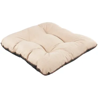 SuperKissen24. Outdoor Leinen-Optik Sitzkissen Stuhlkissen - 1 Stück - 45 x 45 cm - Made in EU, Wasserdichtes & UV-beständig Gartenkissen - Stuhlauflage Stuhlpolster für Balkonstühle – Beige