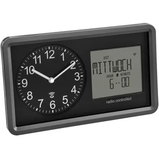 TFA Funk Wanduhr 60,3552,01 Schwarz
