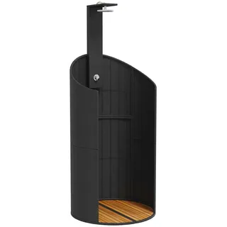 vidaXL Gartendusche 100x100x241,5 cm schwarz