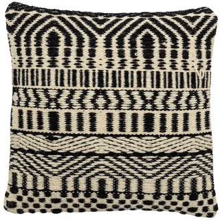 Bloomingville Kissen Bix aus Wolle, 45 x 45 cm, schwarz