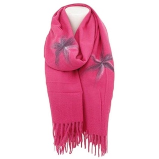 Antonio Schal, hochwertiger Damen Schal mit Blume, 180x72 cm, (Kein Set, 1-St. Einzelner Schal), Winterschal für Damen, Super Soft Feeling rosa