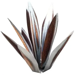 HoveeLuty Agavenpflanzen aus Metall, 35 cm, Outdoor-Dekoration, rustikale Tequila-Skulptur, Metall-Agaven-Gartenkunst, Agaven-Skulptur, Statue, Garten, Hof-Dekoration, Ornament, Silber