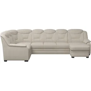 Wohnlandschaft COTTA "Marcus U-Form" Sofas Gr. B/H/T: 330 cm x 99 cm x 211 cm, Chenille, Recamiere rechts-langer Schenkel links-Bettfunktion rechts, Mit Bettfunktion-mit Schubkasten, beige Wohnlandschaften Bequeme Wohnlandschaft in klassischem Design mit hoher Rückenlehne