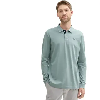 Tom Tailor Longsleeve Piqué Poloshirt grau S