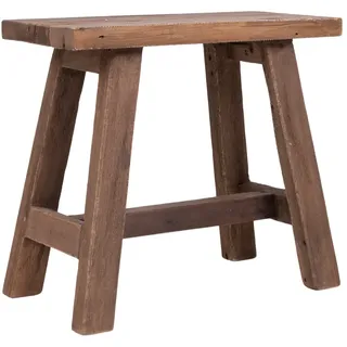 Teak Bench Deko Holz Hocker aus recyceltem Teakholz Vintage Bank BARCELONA