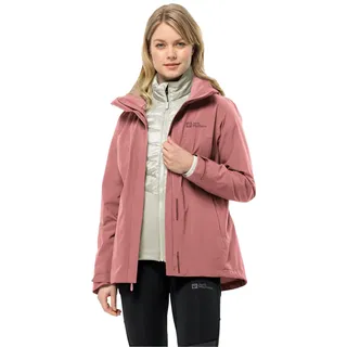 Jack Wolfskin Damen Luntal 3in1 Jkt W, Mineral Red, XL EU