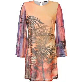 Ana Alcazar Kleid Zilla dunkelbraun / lila / hellorange / hellpink 40