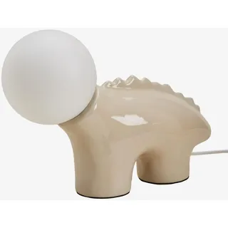 Sklum Tischlampe Aus Keramik Mit Glaskugel Maloa Beige Tapioca