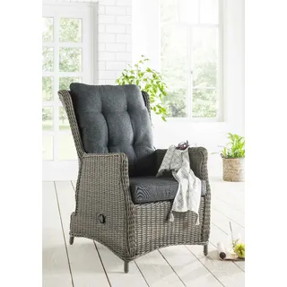 Destiny Gartensessel CASA RELAX, verstellbar, Polyrattan, vintage grau