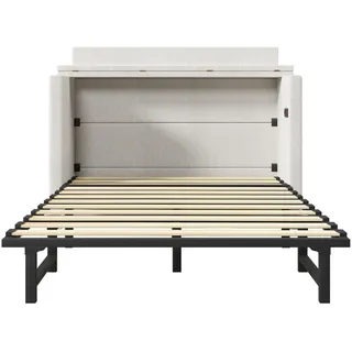 stilvora Schrankbett 140 x 200 cm Beige