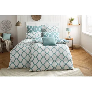 OTTO home Wendebettwäsche Alba in Gr. 135x200 oder 155x220 cm, Renforcé-TencelTM Lyocell, 2 teilig, Bettwäsche mit Wendeoptik, in verschiedenen Qualitäten, Baumwolle blau