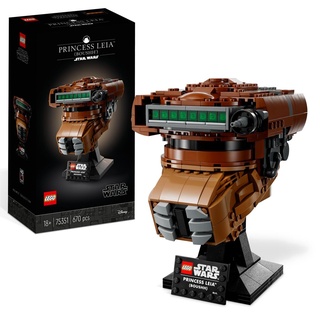LEGO 75351 Star Wars Prinzessin Leia (Boushh) Helm Modellbausatz, Die Rückkehr der Jedi-Ritter 40. Jubiläum-Set, 2023 Serie Sammler-Set für Erwa...
