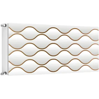 TMK ArtDeko Magnetische Heizkörperverkleidung Modernes Design Einfache Montage 120x60 Magnet Heizkörperabdeckung, Muster Weiß
