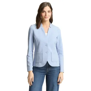 Tom Tailor Damen 1038703 Basic Ottoman Blazer mit Taschen, 36520 - Kentucky Blue Melange, M - M