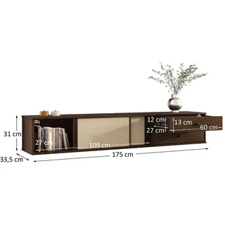 Idimex Simona Lowboard 175 cm Braun Holz