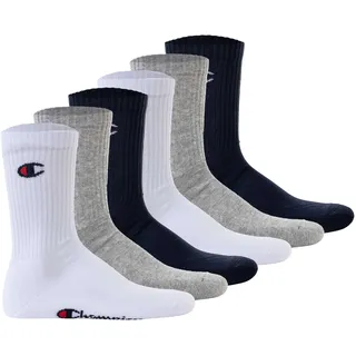 Champion Socken 6er Pack Marine/Rot/Grau/Weiß 39-42